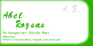 abel rozsas business card
